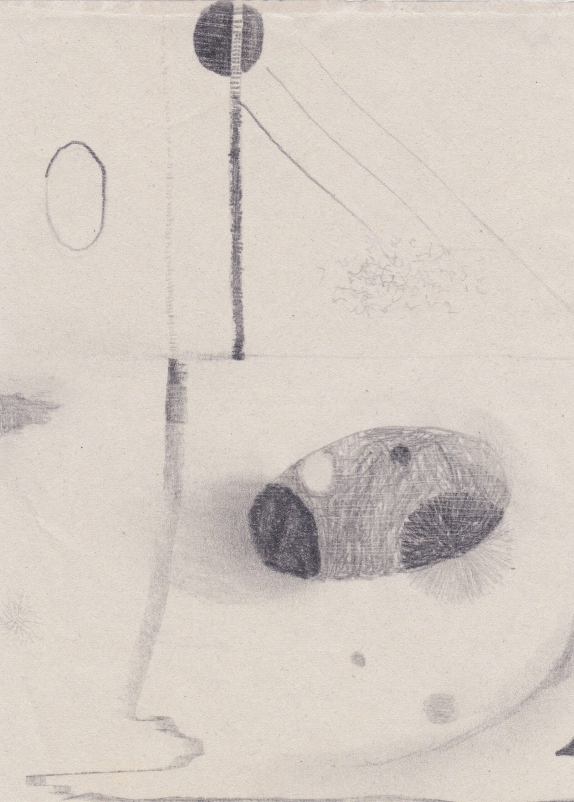参考作品　山本桂輔《上野ノート 115》2018年　紙に鉛筆　14×10cm